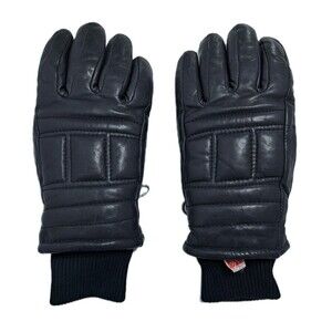 Kombi Vintage Mens Small to Medium Leather Ski Snow Winter Gloves Blue
